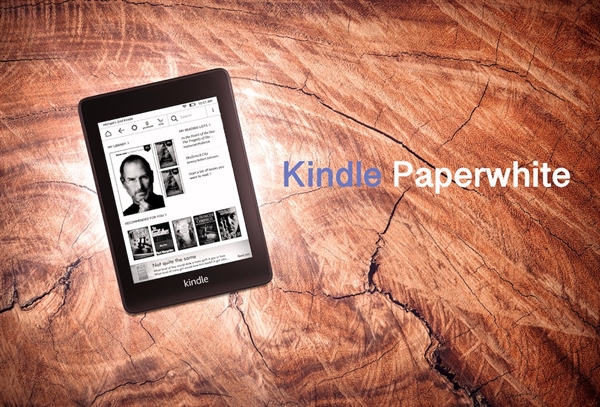 eBookReader Paperwhite 4 - 2018 ebogslæser eBook reader på bord med produkt titel